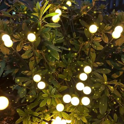 China Black Waterproof Solar Outdoor  Solar Firefly LED Lights Waterproof for Garden Patio Pathway Decoration(Warm White) for sale