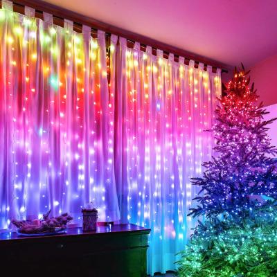 China Multiple LED Scene Modes RGBW Intelligent Controlled Curtain Lights With Adjustable Brightness for sale