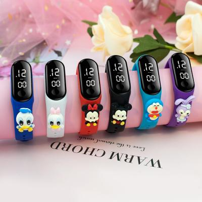 China Cute New Cartoon LED Digital Watches Children Boys Girls Waterproof Innovative Plastic Waterproof Touch Strap for sale