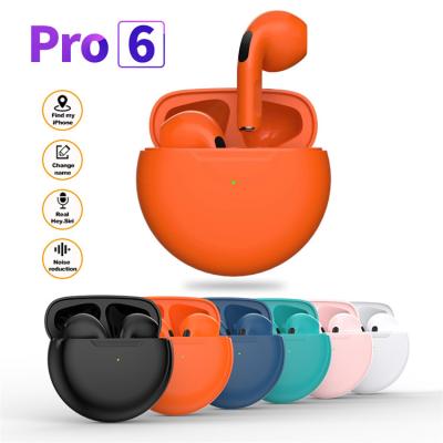 China In-ear Pro6 TWS Touch Control Wireless Headphone Blue tooth 5.0 Earphones Sport Earbuds Music Headset pro 6 4 5 wireless earbuds for sale