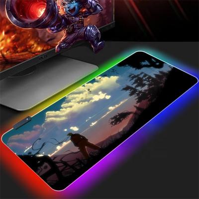 China PASSIONATE RGB Carregador Mouse Pad, Led Luces De Color Waterproof Mouse Pad, Backlit RGB Cable Mouse Pad for sale