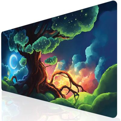 China Stitched Edges Computer Gaming Mouse Pad With Non-Slip Rubber Base for sale