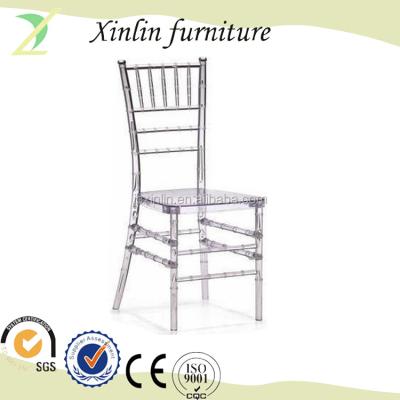 China Hotel Chair Acrylic Chair / Tiffany Chair Clear Resin Chivari Chair / Chiavari Chair for sale