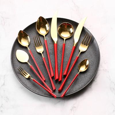 China Sustainable Hot Sale Cutlery Set Stainless Steel Flatware For Gift Wedding Party for sale