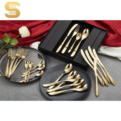 China 24Pieces High Quality Sustainable Gift Box 304 Stainless Steel Flatware Flatware Set for sale