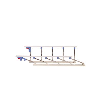 China Aluminum Alloy Manual Bed Guard Hospital Care Railing Folding 5/6 Protective Folding Profile Reinforce Hospital Bed Side Railing for sale