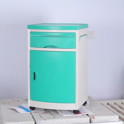 China Hospital Room ABS Hospital Bedside Lockers With Shoe Rack Medical Furniture Bed Rack Table Bedside Patient Cabinet for sale