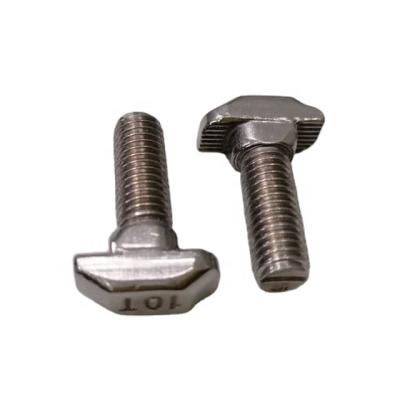 China Industry Fasteners Bolt M8*25 304 Stainless Steel T Hammer Head Slot Bolt For 10 Slot Aluminum Profiles for sale