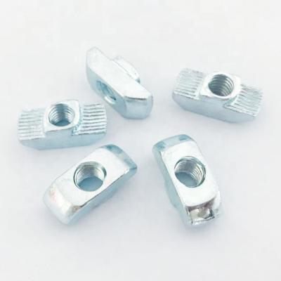 China Heavy Industry Galvanized T-Nut M3/M4/M5/M6 Hammer Head Nut For T-Slot 40x40 Aluminum Profile Post Assembled Nut for sale