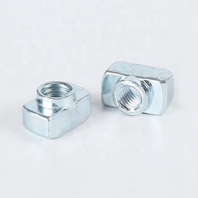 China Heavy Industry Galvanized GB30/40 Series M4 M5 M6 M8 Dropout Steel T-Nuts Hammer Head Nuts For 8mm Slot Aluminum Profile for sale