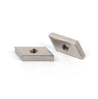 China Heavy Industry Accessories M5 M6 Aluminum Square Rhombus Long T Slot Nut For Solar Panel Bracket for sale