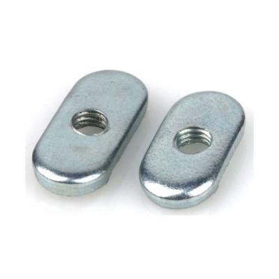 China GB6170-86 Heavy Industry Galvanized Nut M5 Oval Stamping Nuts With Non-slip Point for sale