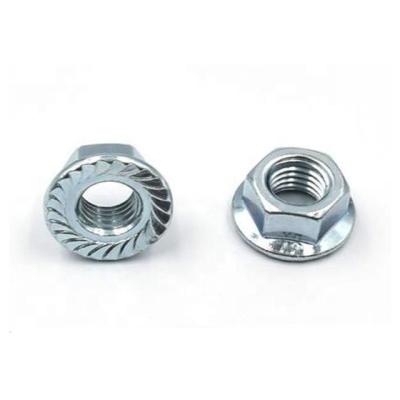 China Heavy Industry Galvanized Steel M8 Flange Hex Nuts For M8 Hammer Head T Bolt T Slot Aluminum Accessory for sale