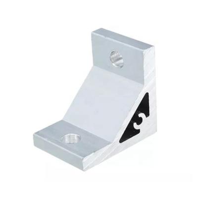 China Industrial Aluminum Bracket L T Slot Type 90 Degree Corner Bracket Angle Connector For 4545 Aluminum Profile for sale