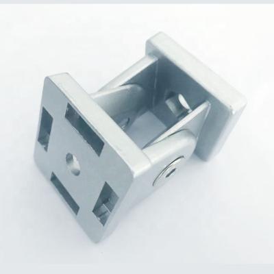 China 4545 Series Extrusion Aluminum Profile Adjustable Universal Corner Connector Square Swivel Pivot Joint For 4545 Series Extrusion Aluminum Profile for sale