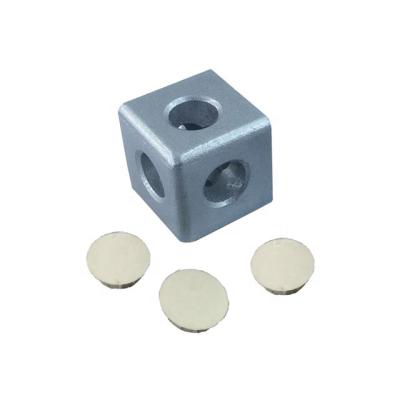 China 3030 Extrusion Aluminum Profiles 3D Connector Three Way Cubic Cube Corner Bracket For 3030 Extrusion Aluminum Profiles for sale