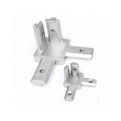 China Aluminum Connector T Slot Profile 3030 3 Way Socket Holder for sale