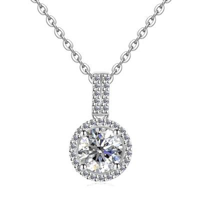 China St Claire's vvs Moissanite Nickel Free Lead Free Necklace Minimalist Jewelry Pendants 925 Sterling Silver For Women for sale