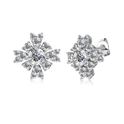 China St.Claire Lead Free Nickel Free Jewelry Making Supplies 18k White Gold Moissanite Diamond Gra Vvs Studs Earring for sale