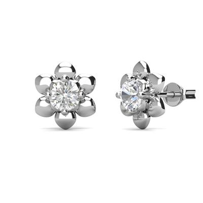 China St.Claire S925 Moissanite Lead Free Nickel Free Diamond Tester Jewelry Moissanite Earring Selling Accessories For Women With 18k White Gold Plated for sale