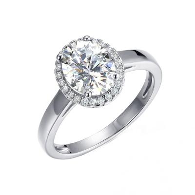 China St Claire Luxury Moissanite Jewelry 925 Sterling Silver lead free vvs nickel free oval cut Moissanite ring for sale