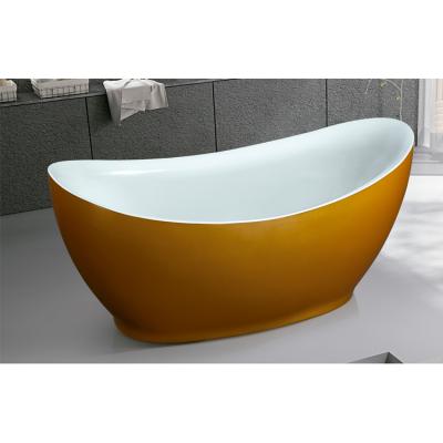 China Luxury Modern Home Use Freestanding Gold Soaking Bathtubs For Hotel for sale