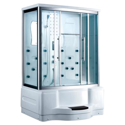 China Multifunctional hot sale modern design professional lower prices steam shower room cabin with massage bathtub for sale