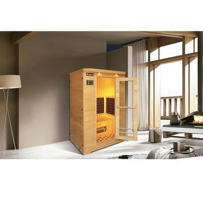 China Traditional Style Multifunctional Indoor Wooden Infrared Steam Sauna Far Infrared Dry Room for sale