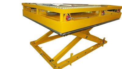 China Stationary Single Scissor Lift Table with Universal Ball Driven by Hydraulic for sale