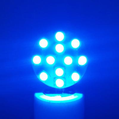 China Residential Bi G4 12SMD 5050 Pin LED Lamp Bulb Back Light 10-30V Pin Or Side Pin White Red Blue CE High Quality for sale