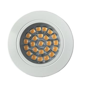 China Modern Mini Spot LED Puck Light White Recessed in Downlight 2.6inch 12V 2W Round Cabin Light for sale