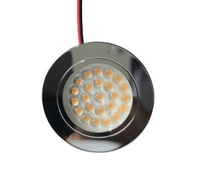 China Modern Under Cabinet Mini LED Furniture Puck Light Kitchen Counter Cabinet Lights 12V Chorme for sale