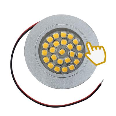 China Dim 12V 2W LED Cabinet Puck Boat Light Modern Sensor Touch Touch On Off Dimming Sensor Light Lamp Bulb for sale