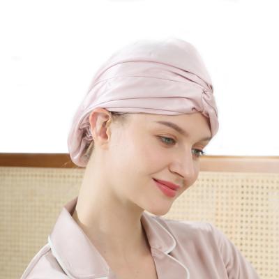 China 100% Quality Double Layer Satin Silk Turban Hat Silk Hair Hoods For Sleeping for sale