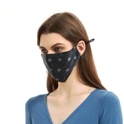 China Silk Face Mask Silk Decoration Printed Mulberry Silk Face Mask High Breathable Face Cover for sale