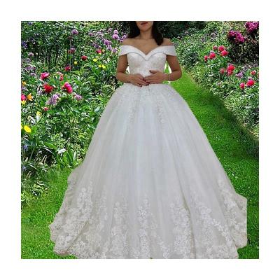 China XUYA Anti-Static Party Wedding Dress For Women Bridal Sexy V-Neck Lace Plus Size Wedding Gowns Dress for sale