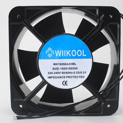 China Cooler Plastic AC Fan WK15050A2HBL Fan 220V Axial AC Ball Bearing 150*150*50 15050 for sale