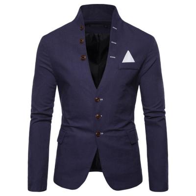 China 2021 New Anti-wrinkle Multi Button Collar Casual Suit Decorative Men's Wholesale Men's Suit for sale