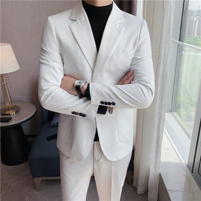 China Double Fork Two Button Anti-Wrinkle Men's Slim Fit Men's Suit Jacket Small Suit Jacket Suit for sale