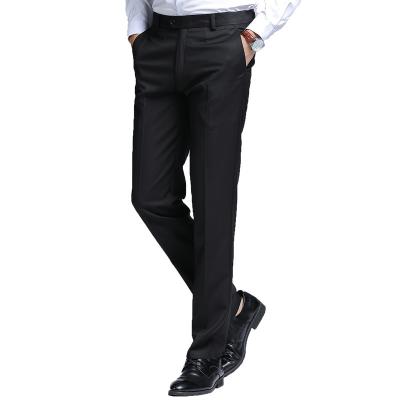 China Summer Anti-Static Men's Business Black Suit Pants Slim Fit Casual Straight Dress Pants Trousers for sale