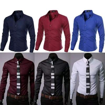 China Anti-pilling new men's business shirt black and white casual plaid men's wear for sale