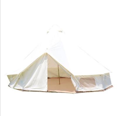 China Extended Type factory price tourism luxury project tent indian outdoor camping bell tents glamping large outdoor camping tent resort for sale