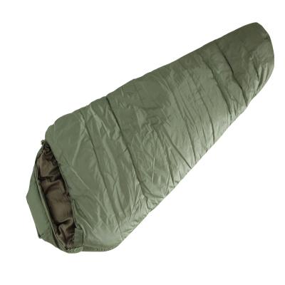 China 2021 Mummy Sleeping Bag Camping Outdoor Travel Plus Size Adult Thickened Protection Cold Warm Army Mummy Camping Green Sleeping Bag for sale