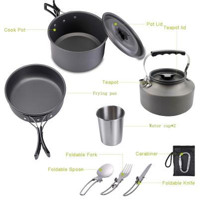 China High temperature resistance high quality alumina carbide carbide high quality alumina camping cookware pot and teapot set for sale