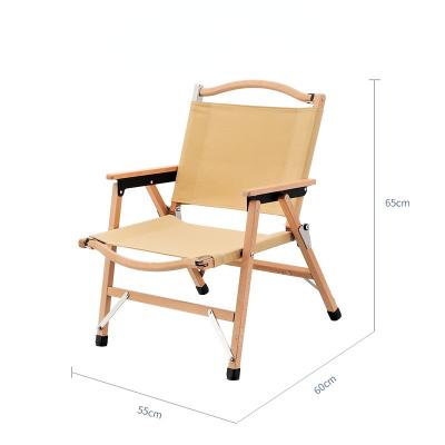 China High Quality Outdoor Portable Folding Chair Beech Camping Picnic Simple Lightweight Leisure Fishing Stool Wooden Chair for sale