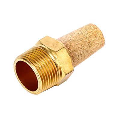 China Machinery Repair Shop Air Mufflers 1/4 Thread Male Thread Exhaust Muffler Pneumatic Sintered Bronze Muffler BSL-02 for sale