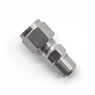 China SS316 SCPC Quality Stainless Steel Pneumatic Pneumatic Male Compression Straight Fitting for sale