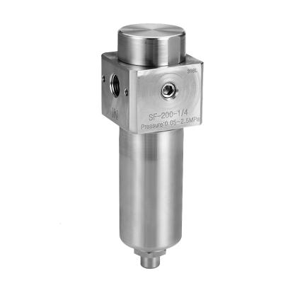 China Industrial Tooling Filtration SS316 Equipment Pneumatic Air Operate Filter Oiler Regulator SF2000 1/4