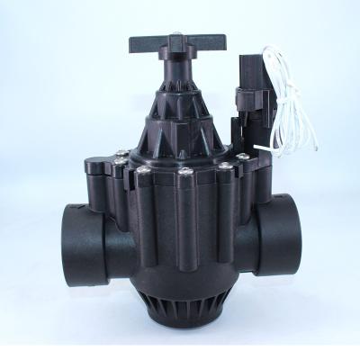 China DN32 1 1/4 Inch General Plastic Solenoid Valve Manual Diaphragm Locking On/Off Pilot Flow Control for sale