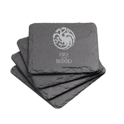 China Sustainable Professional Manufacturer for Natural Black Slate Coaster for sale